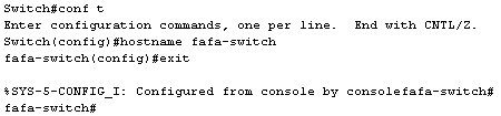 Configuration commutateur 