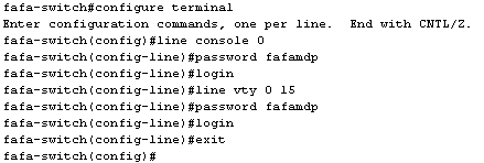 Configuration commutateur 