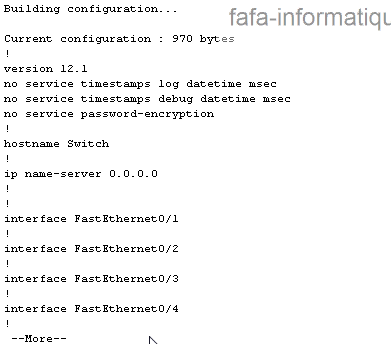 Configuration commutateur 