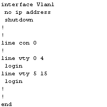 Configuration commutateur 