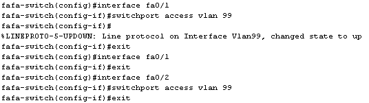 Configuration commutateur