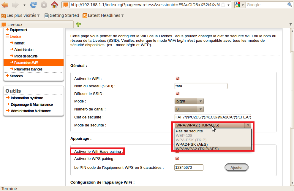 livebox 4 wifi problème