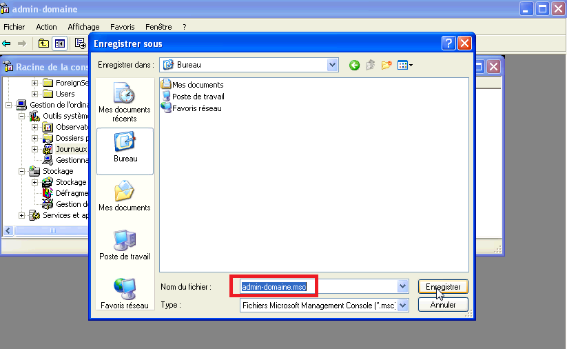 Créer une console MMC sur Windows Server 