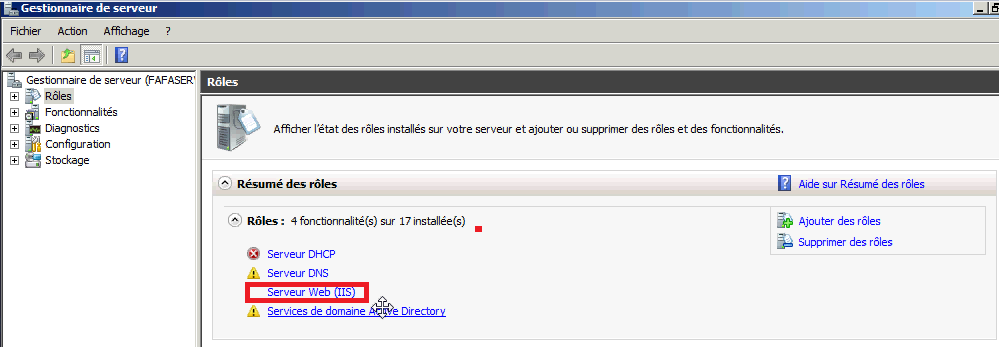 Installer un serveur Web IIS 