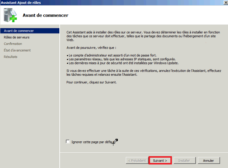 Installer un serveur Web IIS 