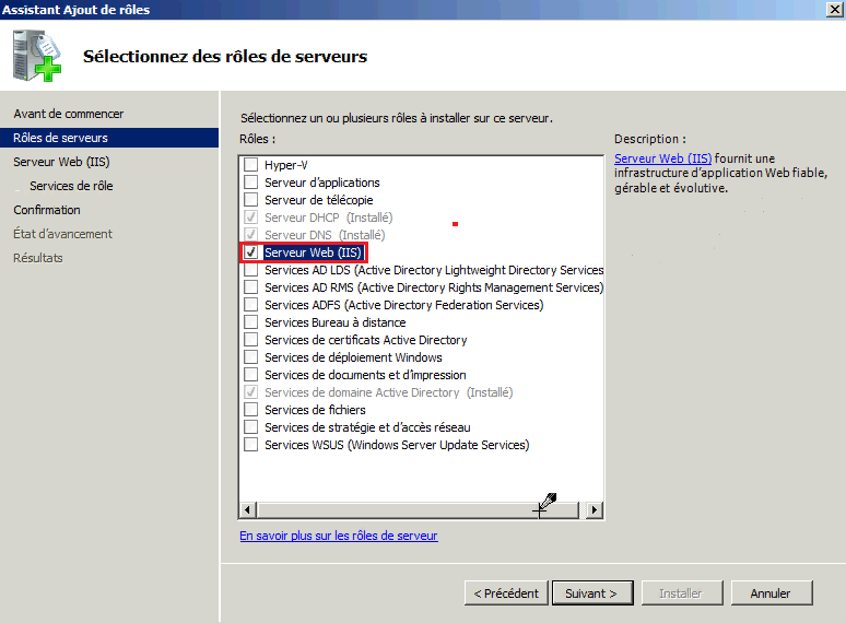 Installer un serveur Web IIS 