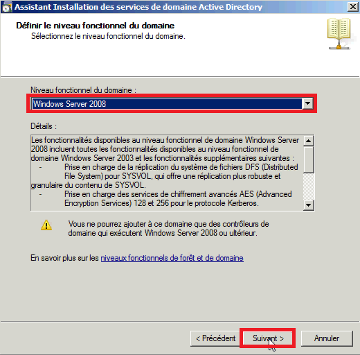 Installer Active Directory dans Windows Server 2008 