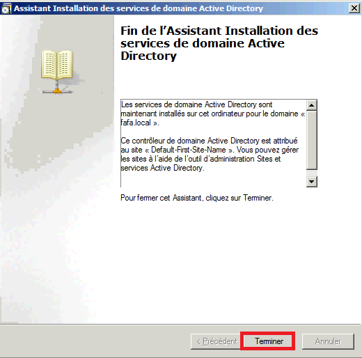 Installer Active Directory dans Windows Server 2008 
