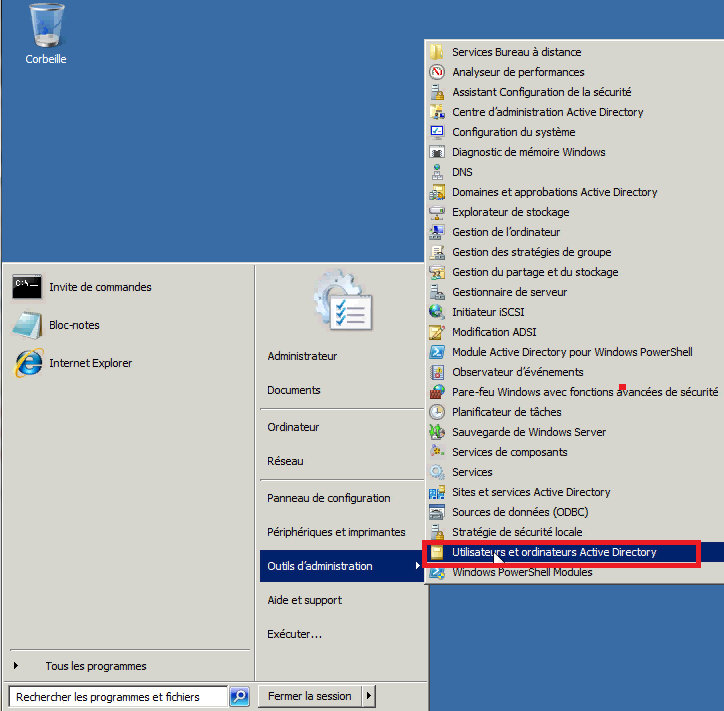 Installer Active Directory dans Windows Server 2008 