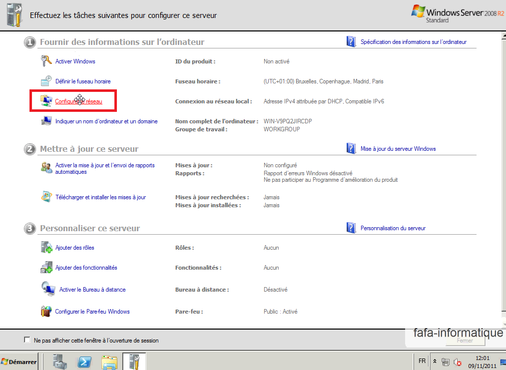 Installer Active Directory dans Windows Server 2008