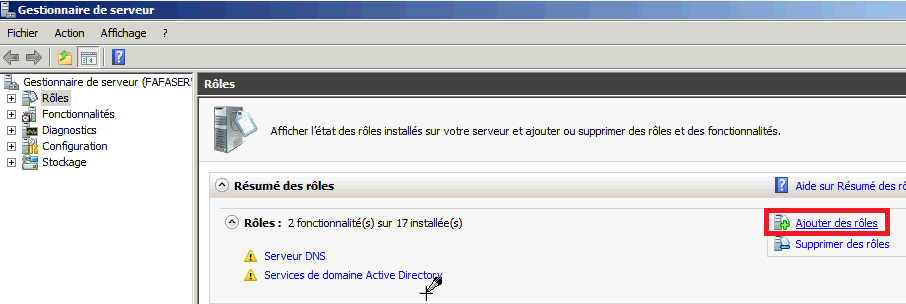 Installer rôle DHCP Windows 2008 