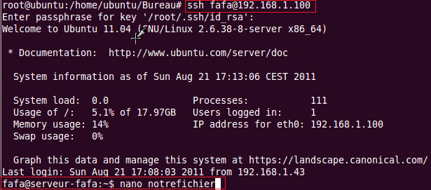 Copier un fichier à distance avec SSH