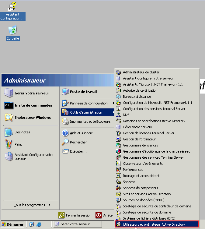 Créer un groupe sur Active Directory