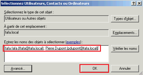 Créer un groupe sur Active Directory