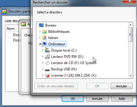 Dossier partage Windows 