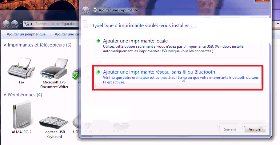 Installer une imprimante réseau 