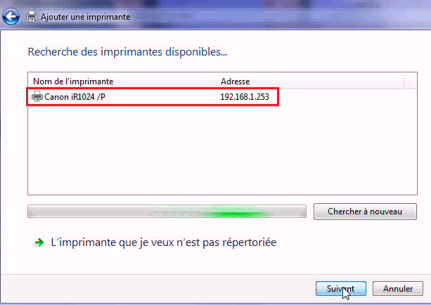 Installer une imprimante réseau 
