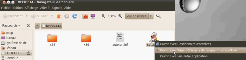 Ouvrir Microsoft Office dans Wine