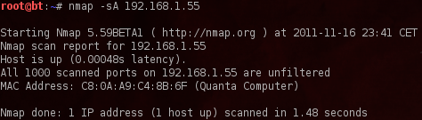 Attaque sA Nmap