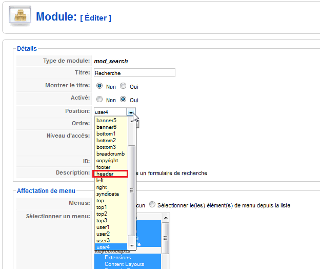 Nouvelle position module Joomla! 