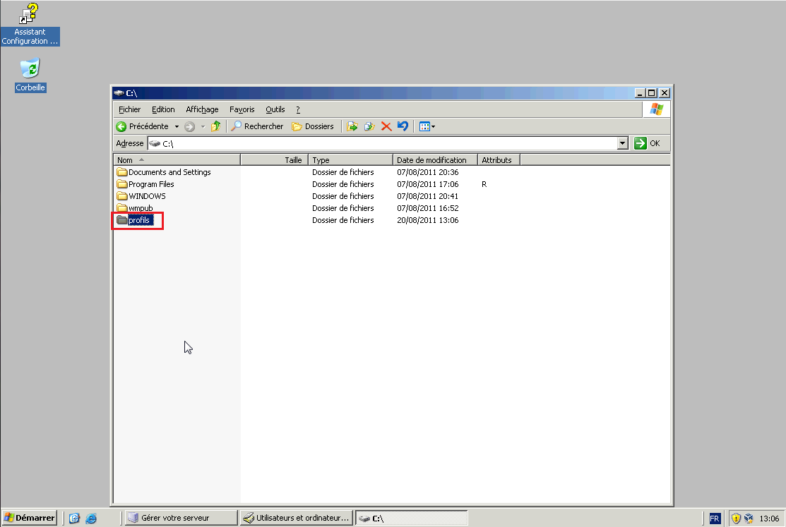 Profils itinérants Active Directory