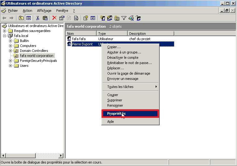 Profils itinérants Active Directory