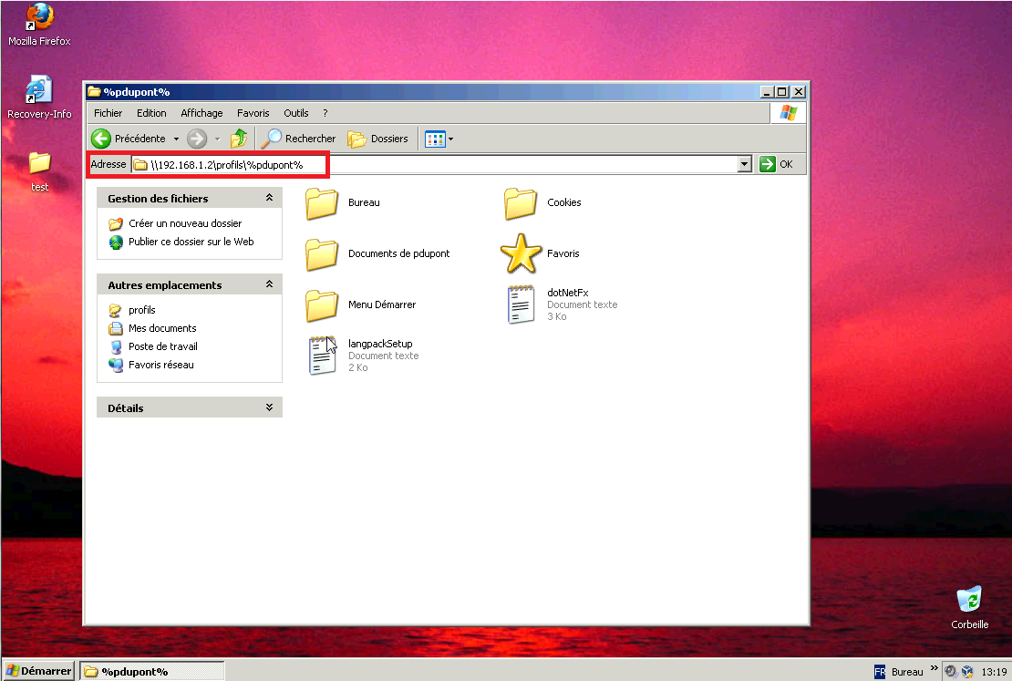Profils itinérants Active Directory