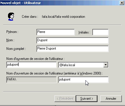 Profils itinérants Active Directory