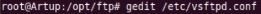 Modifier la configuration du serveur FTP
