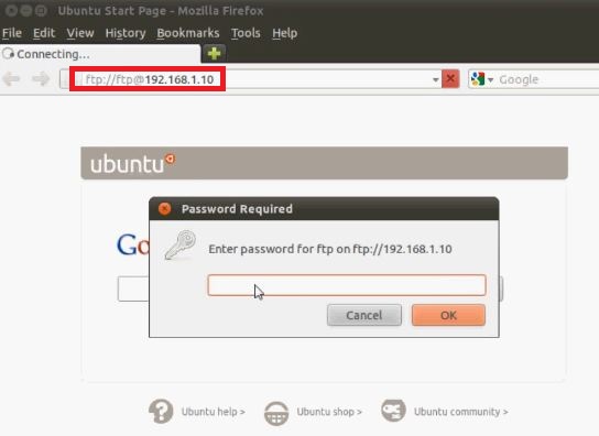 Connexion FTP avec navigateur internet