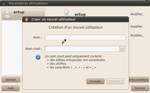 Créer un utilisateur