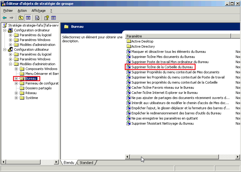 Mettre en place une GPI sur Windows 2003 