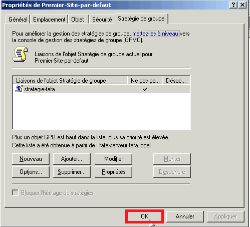Mettre en place une GPI sur Windows 2003 