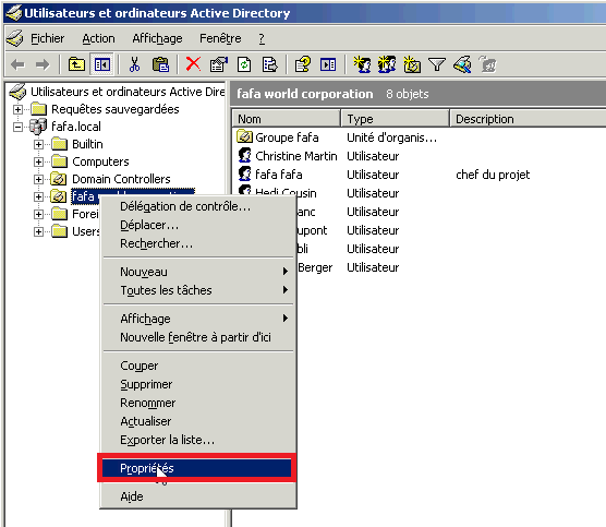 Mettre en place une GPI sur Windows 2003 