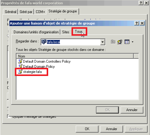 Mettre en place une GPI sur Windows 2003 