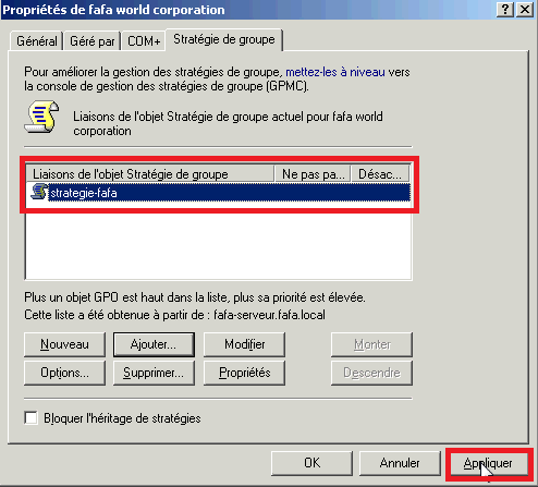 Mettre en place une GPI sur Windows 2003 