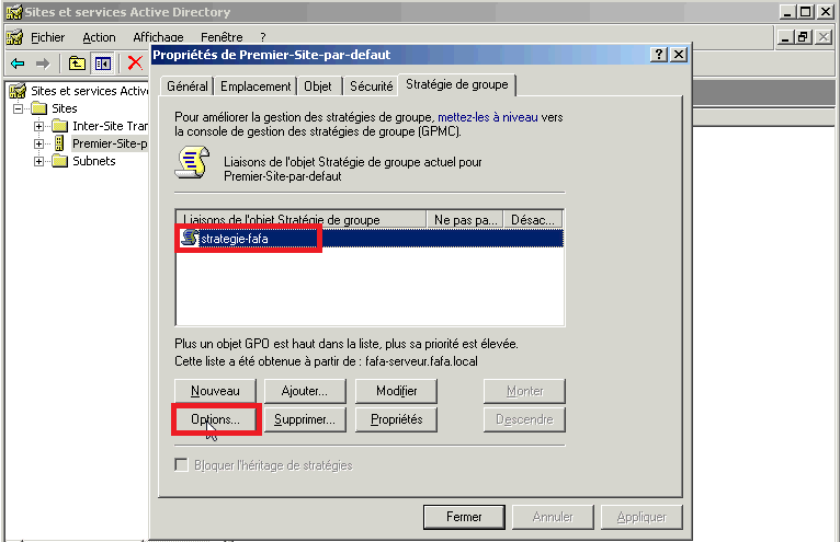 Mettre en place une GPI sur Windows 2003 