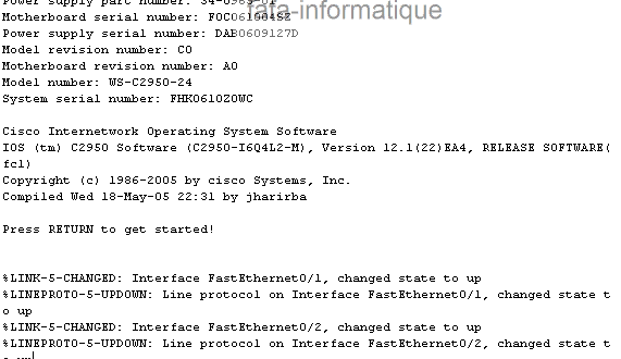 Configuration de base d'un switch Cisco