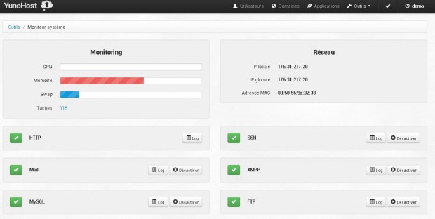 YunoHost monitoring