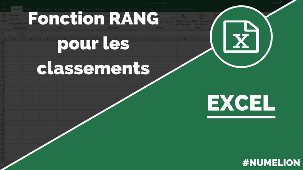 Faire un classement avec la fonction RANG dans Excel