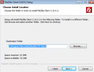 Dossier pour installer Filezilla