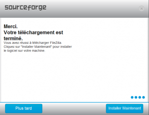 Lancer installation Filezilla