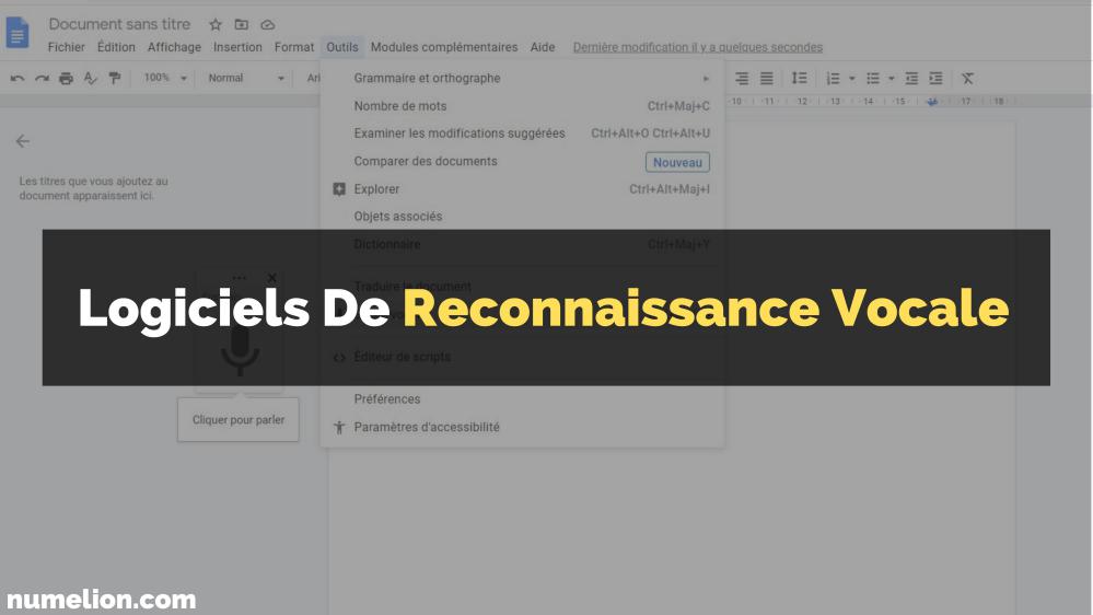 Les logiciels de reconnaissance vocale