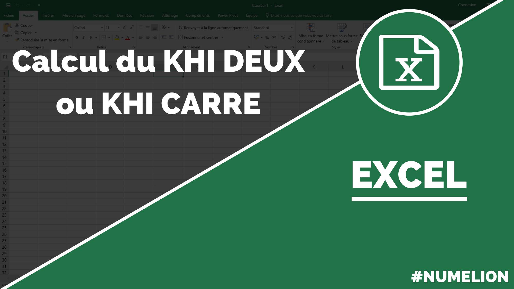 Test Du Khi Deux ou Khi Carr Dans Excel Tutoriel Et Vid o