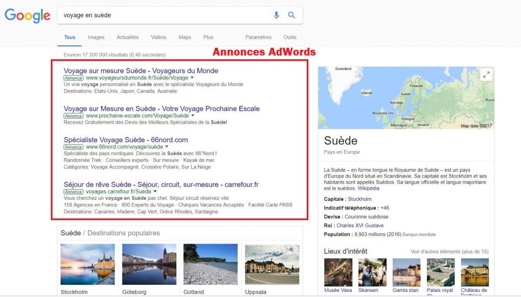 Annonces AdWords