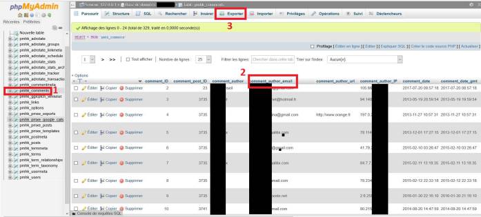 Table des commentaires dans WordPress Table des commentaires dans WordPress