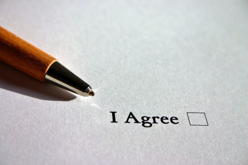 Acceptation des conditions générales de vente Acceptation des conditions générales de vente