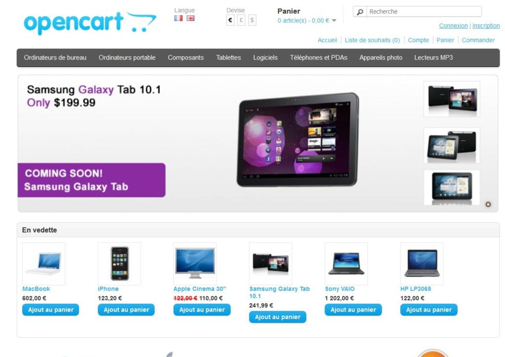 Opencart pour créer une boutique en ligne Opencart pour créer une boutique en ligne