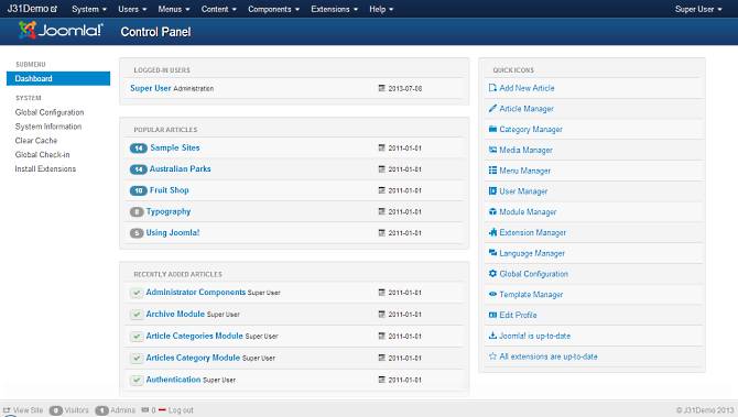 Administration de Joomla!