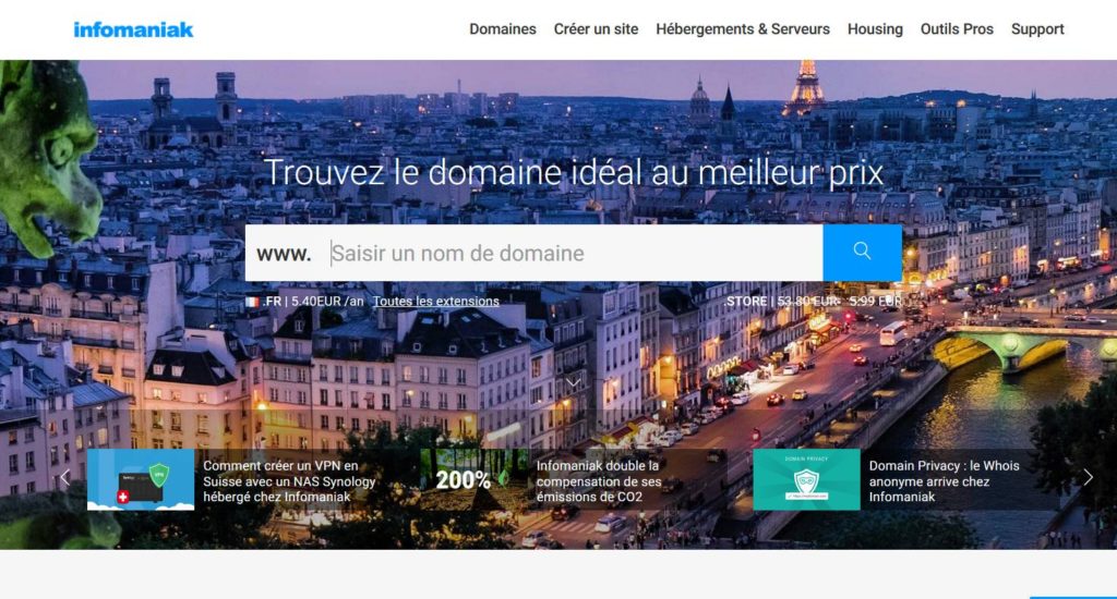 Infomaniak - pour héberger vos sites internet en Suisse